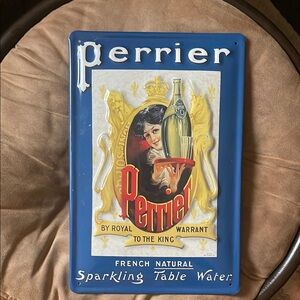 Vintage Perrier Metal Sign